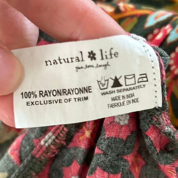 Natural Life Women Maxi Dress Boho Hippie Forest Fairy Whimsical Green Size XS - Picture 7 of 9